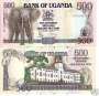 UGANDA P034a 500 SHILLINGS 1991 FE ELEFANTE